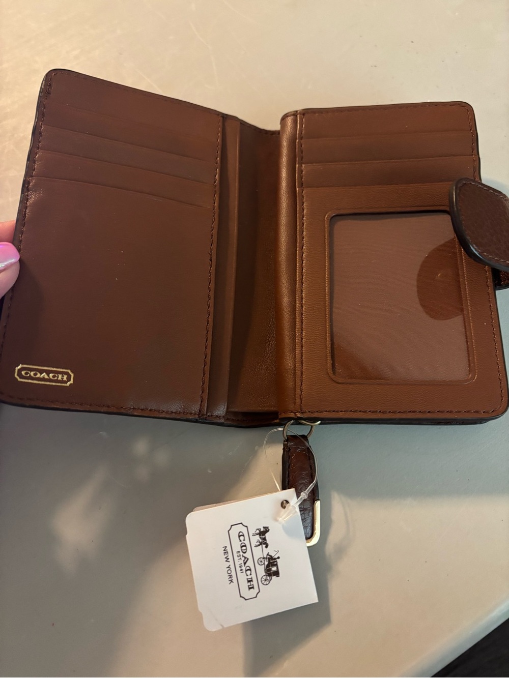 Coach classic medium--sized zip-around wallet NWT